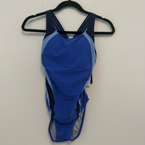 Speedo Quantum Fusion Splice One Piece Swimsuit Hyper Blue Size Small NWT - Picture 7 of 7